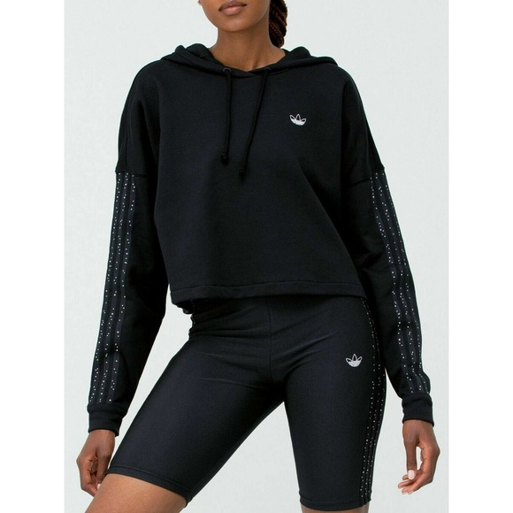 Adidas - Rhinestone Embellished Crop Jacket - Picture 1 of 5